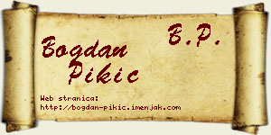 Bogdan Pikić vizit kartica